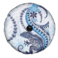 Blue Maori Tuatara Spare Tire Cover Luxury Pastel Pattern LT01 - Polynesian Pride