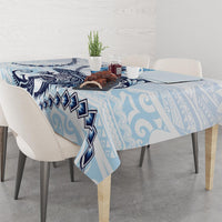 Blue Maori Tuatara Tablecloth Luxury Pastel Pattern LT01 - Polynesian Pride