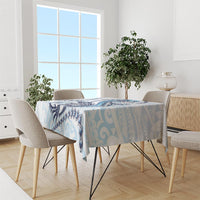 Blue Maori Tuatara Tablecloth Luxury Pastel Pattern LT01 - Polynesian Pride