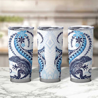Blue Maori Tuatara Tumbler Cup Luxury Pastel Pattern LT01 - Polynesian Pride
