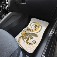 Gold Maori Tuatara Car Mats Luxury Pastel Pattern LT01 - Polynesian Pride
