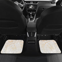 Gold Maori Tuatara Car Mats Luxury Pastel Pattern LT01 Set 2pcs - Back Gold - Polynesian Pride