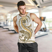 Gold Maori Tuatara Men Tank Top Luxury Pastel Pattern LT01 Gold - Polynesian Pride