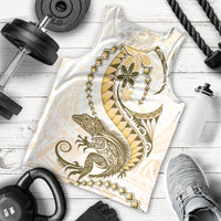 Gold Maori Tuatara Men Tank Top Luxury Pastel Pattern LT01 - Polynesian Pride