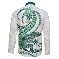 Green Maori Tuatara Family Matching Summer Maxi Dress and Hawaiian Shirt Luxury Pastel Pattern LT01 - Polynesian Pride