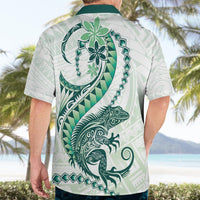 Green Maori Tuatara Hawaiian Shirt Luxury Pastel Pattern LT01 - Polynesian Pride