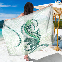 Green Maori Tuatara Sarong Luxury Pastel Pattern