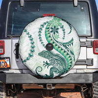 Green Maori Tuatara Spare Tire Cover Luxury Pastel Pattern LT01 Green - Polynesian Pride
