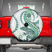 Green Maori Tuatara Spare Tire Cover Luxury Pastel Pattern LT01 - Polynesian Pride