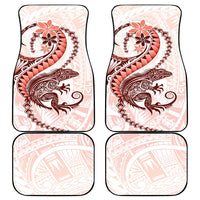 Red Maori Tuatara Car Mats Luxury Pastel Pattern LT01 - Polynesian Pride