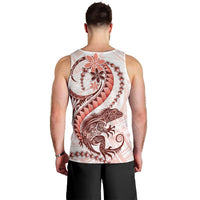 Red Maori Tuatara Men Tank Top Luxury Pastel Pattern LT01 - Polynesian Pride