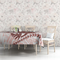 Red Maori Tuatara Tablecloth Luxury Pastel Pattern LT01 - Polynesian Pride