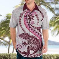 Pink Maori Tuatara Hawaiian Shirt Luxury Pastel Pattern LT01 - Polynesian Pride