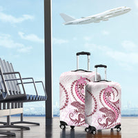 Pink Maori Tuatara Luggage Cover Luxury Pastel Pattern