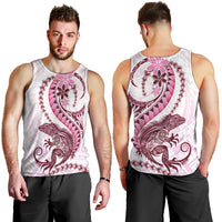 Pink Maori Tuatara Men Tank Top Luxury Pastel Pattern LT01 - Polynesian Pride