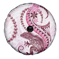 Pink Maori Tuatara Spare Tire Cover Luxury Pastel Pattern LT01 - Polynesian Pride