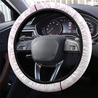 Pink Maori Tuatara Steering Wheel Cover Luxury Pastel Pattern LT01 - Polynesian Pride