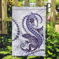 Purple Maori Tuatara Garden Flag Luxury Pastel Pattern LT01 Garden Flag Purple - Polynesian Pride