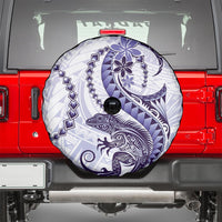 Purple Maori Tuatara Spare Tire Cover Luxury Pastel Pattern LT01 - Polynesian Pride