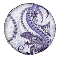 Purple Maori Tuatara Spare Tire Cover Luxury Pastel Pattern LT01 - Polynesian Pride