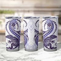 Purple Maori Tuatara Tumbler Cup Luxury Pastel Pattern LT01 - Polynesian Pride