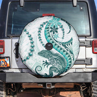 Teal Maori Tuatara Spare Tire Cover Luxury Pastel Pattern LT01 Teal - Polynesian Pride