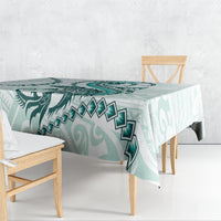 Teal Maori Tuatara Tablecloth Luxury Pastel Pattern LT01 - Polynesian Pride
