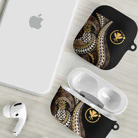 Hawaii Pineapple Brown Tribal Pattern AirPods Case - Polynesian Pride