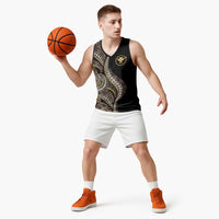 Hawaii Pineapple Brown Tribal Pattern Basketball Jersey LT01 - Polynesian Pride