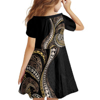 Hawaii Pineapple Brown Tribal Pattern Family Matching Off Shoulder Maxi Dress and Hawaiian Shirt - Polynesian Pride