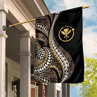 Hawaii Pineapple Brown Tribal Pattern Garden Flag - Polynesian Pride