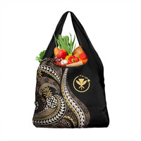 Hawaii Pineapple Brown Tribal Pattern Grocery Bag LT01 1-pack One Size Brown - Polynesian Pride