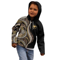 Hawaii Pineapple Brown Tribal Pattern Kid Hoodie LT01 - Polynesian Pride