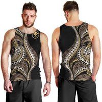 Hawaii Pineapple Brown Tribal Pattern Men Tank Top LT01 - Polynesian Pride
