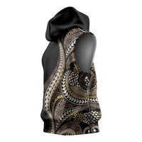 Hawaii Pineapple Brown Tribal Pattern Sleeveless Hoodie LT01 - Polynesian Pride