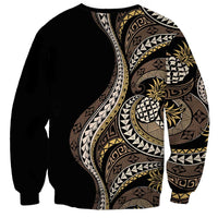 Hawaii Pineapple Brown Tribal Pattern Sweatshirt LT01 - Polynesian Pride