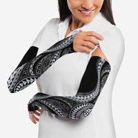 Hawaii Pineapple Gray Scale Tribal Pattern Arm Sleeves LT01 - Polynesian Pride