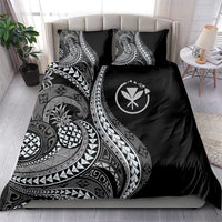 Hawaii Pineapple Gray Scale Tribal Pattern Bedding Set - Polynesian Pride