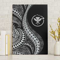 Hawaii Pineapple Gray Scale Tribal Pattern Canvas Wall Art LT01 Without Frame Black - Polynesian Pride