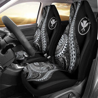 Hawaii Pineapple Gray Scale Tribal Pattern Car Seat Cover - Polynesian Pride