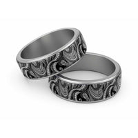 Hawaii Pineapple Gray Scale Tribal Pattern Classic Ring - Polynesian Pride