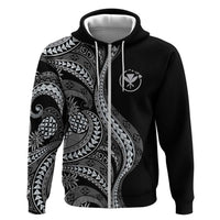 Hawaii Pineapple Gray Scale Tribal Pattern Hoodie - Polynesian Pride