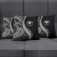 Hawaii Pineapple Gray Scale Tribal Pattern Pillow Cover - Polynesian Pride