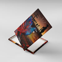 New Zealand Tui Bird Soldier ANZAC Canvas Wall Art Lest We Forget LT03 With Frame Black - Polynesian Pride