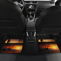 New Zealand Tui Bird Soldier ANZAC Car Mats Lest We Forget LT03 Set 2pcs - Back Black - Polynesian Pride