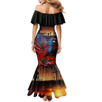 New Zealand Tui Bird Soldier ANZAC Mermaid Dress Lest We Forget LT03 - Polynesian Pride