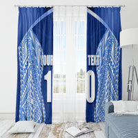 Custom Manu Samoa Rugby Window Curtain Polynesian Tattoo LT03 - Polynesian Pride