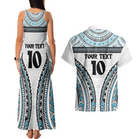 Custom Flying Fijians Rugby Couples Matching Tank Maxi Dress and Hawaiian Shirt Tapa Tribal Cloth LT03 - Polynesian Pride
