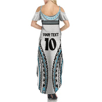 Custom Flying Fijians Rugby Family Matching Summer Maxi Dress and Hawaiian Shirt Tapa Tribal Cloth LT03 - Polynesian Pride
