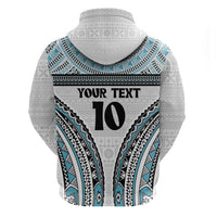 Custom Flying Fijians Rugby Zip Hoodie Tapa Tribal Cloth LT03 - Polynesian Pride